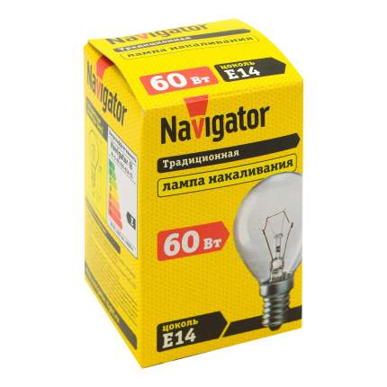 Лампа накаливания Navigator Е14 60 Вт прозрачная шар 20 шт
