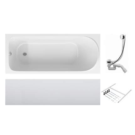 Акриловая ванна AM.PM Sense 1500х700 с каркасом, со сливом-переливом W75A-150-070W-KL