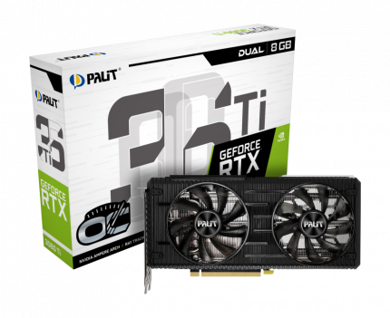 Видеокарта Palit Nvidia GeForce RTX 3060 Ti Dual OC LHR (NE6306TS19P2-190AD V1)