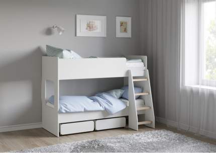 Кровать-тахта детская Мебель детям Классика 80x140 К-80 (белый)