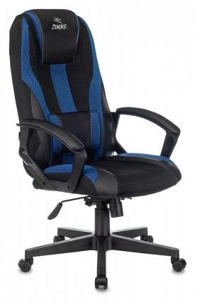 Кресло игровое ZOMBIE VIKING-9/BL+BLUE черный/синий искусст.кожа/ткань
