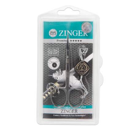Ножницы маникюрные Zinger Salon BS-307-S загнутые узкие