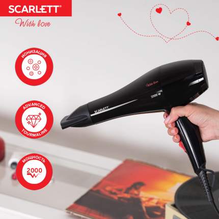 Стильный корпус фена, мощный мотор 2000 Вт и три температурных режима в сочетании с функцией ионизации  ...