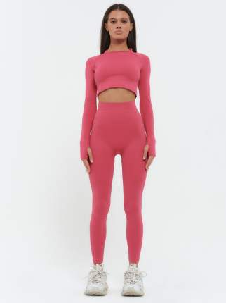 Цвет: розовый, Тип: спортивные леггинсы, Цвет производителя: Розовый, Материал подкладки: без подкладки, Материал: полиамид;   ...