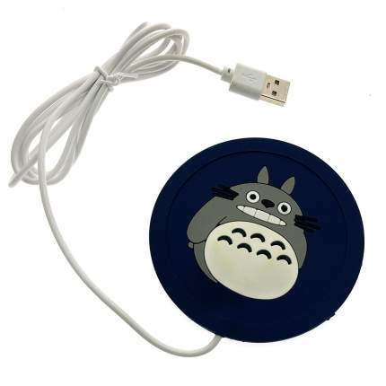 Подставка под кружку с подогревом LB-BPG силиконовая USB "Зверюшки", темно синий (Navy)
