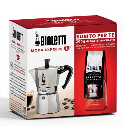 Набор Bialetti Moka Express на 6 порций + кофе Perfetto Classico 200г (3536)