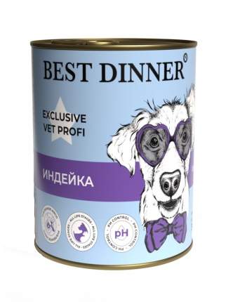 Влажный корм для собак Best Dinner Exclusive Vet Profi Urinary, индейка, 340г