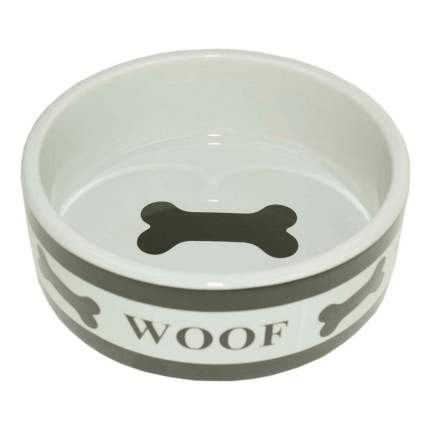 Одинарная миска для собак DOGMAN, керамика, серый, 0,29 л