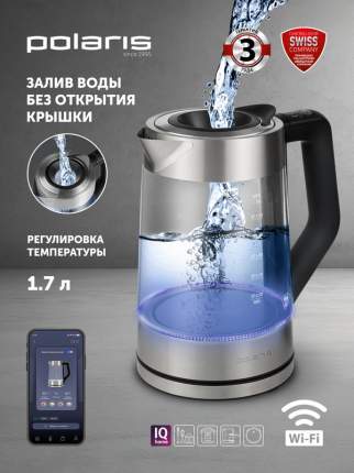 Чайник электрический Polaris PWK 1725 CGLD +1.7+л, серебристый