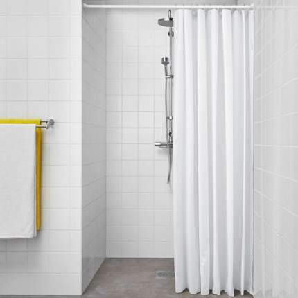 RÅNEÄLVEN РОНЭЛЬВЕН Шторка для ванной, белый / бирюзовый, 180x200 см