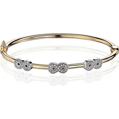 Браслет бренда Эстет, выполненный из комбинированного золота 585 пробы с 57   ...