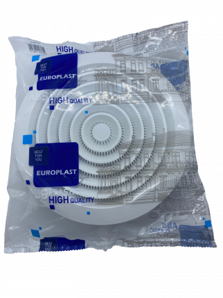 Европейская потолочная вентиляционная решетка EUROPLAST из ABS-плстика, Ø125мм (белый)