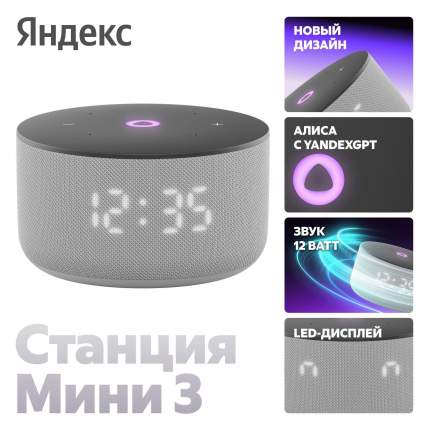 Умная колонка Яндекс Станция Мини 3 Gray