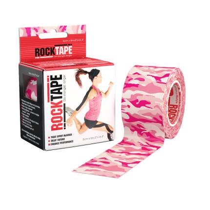 Кинезиотейп Rock Tape Classic белый/розовый/фиолетовый 500 см