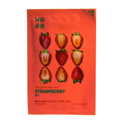 Маска для лица HOLIKA HOLIKA Pure essence Mask Sheet Strawberry с клубникой, 20 мл