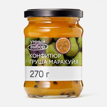 Конфитюр Умный выбор без сахара, грушевый с маракуйей, 250 г