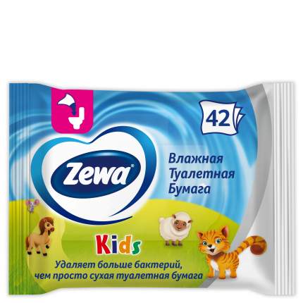 Туалетная бумага Zewa Детская, влажная, 42 шт.