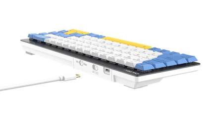 Проводная/беспроводная игровая клавиатура Dareu EK868 White/Blue/Yellow