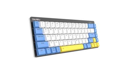 Проводная/беспроводная игровая клавиатура Dareu EK868 White/Blue/Yellow