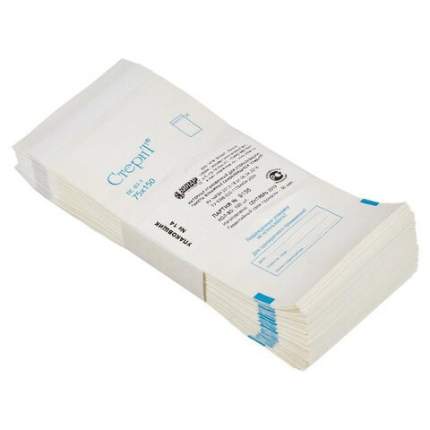 Пакет бумажный самоклеящийся Стерит для  стерилизации, Винар, 75х150 мм, 100 шт.
