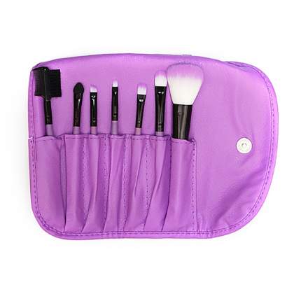 Набор кистей для макияжа (7 шт) в чехле, фиолетовый, VenusShape VS-BR-06