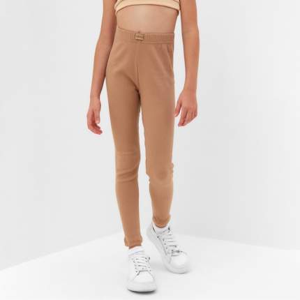 Материал верха: хлопок; лайкра, Цвет: бежевый, Цвет производителя: светло-бежевый, Тип: леггинсы   ...