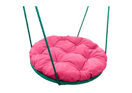 Качели M-GROUP "ГНЕЗДО" с подушкой 0,8 м, с оплёткой, розовая подушка