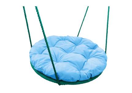 Качели M-GROUP "ГНЕЗДО" с подушкой 0,8 м, с оплёткой, голубая подушка