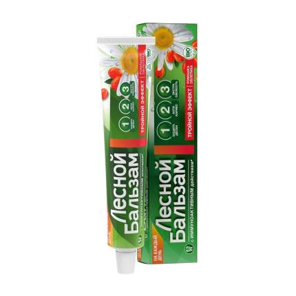 Зубная паста Лесной бальзам "Тройной Эффект" с экстрактом ромашки и маслом облепихи