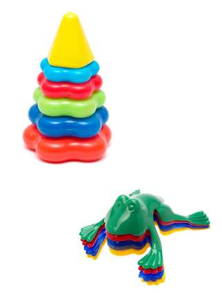 Пирамида детская состоит из 7 элементов различного размера, формы и цвета.Выполнена в ярких цветах, что отлично  ...