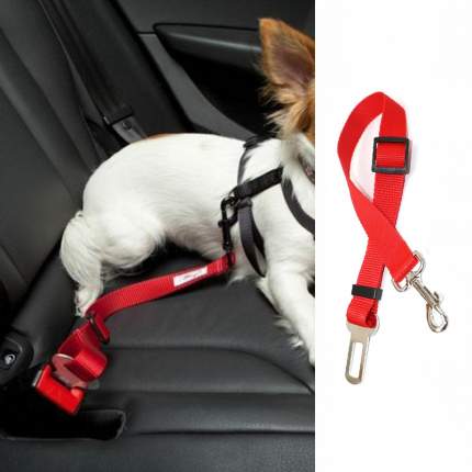 Ремень безопасности для собак Dog Safety Belt (Красный)