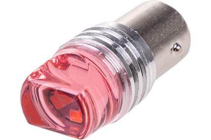 SKYWAY Автолампа диод S25 P21W 12V 9SMD диодов BAY15d 2-конт flash Красная   ...