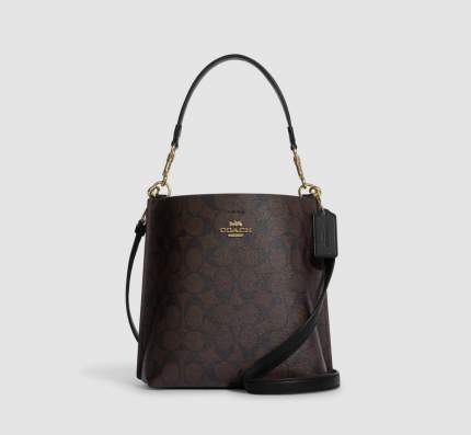 Сумка женская Coach Bucket brown/black