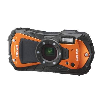 Компактный фотоаппарат Ricoh WG-80 оранжевый, черный