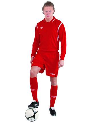 Футболка футбольная Umbro Westham Jersey L/S, красная, XL