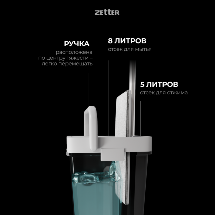 Швабры с отжимом и ведром Zetter - купить швабры с отжимом и ведром ...