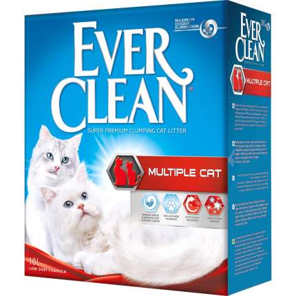 Комкующийся наполнитель для кошек Ever Clean Multiple Cat бентонитовый, 10 кг, 10 л