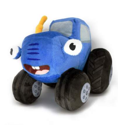 Плюшевая музыкальная игрушка Super01 Синий Трактор, 25 см