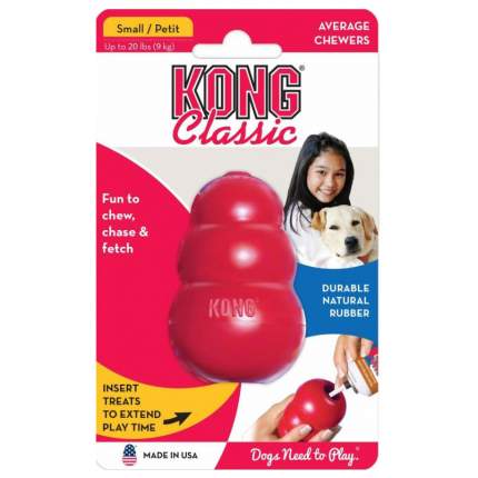 Игрушка для лакомств для собак KONG Classic S, красный, длина 7 см