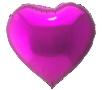 Шар Up&Up фольгированный Сердце фуксия 18 дюймов Heart Sharped Fuchsia 5 шт.