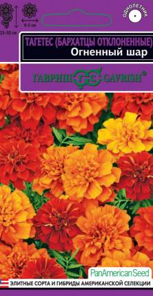 Семена, Гавриш, Бархатцы отклоненные (тагетес) Огненный шар, 10 упаковок по 5 семян. Необыкновенное растение, новинка в  ...