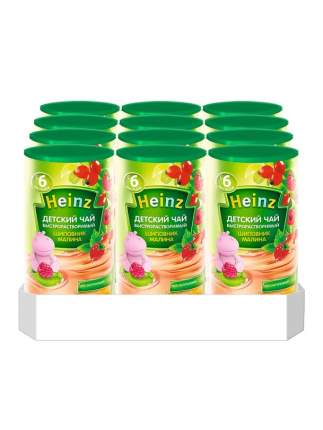 Чай гранулированный детский Heinz малина, шиповник, 6 мес., 200г,  12 шт.