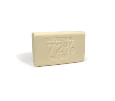 Мыло хозяйственное 72% белое, в индивидуальной упаковке, 200 г