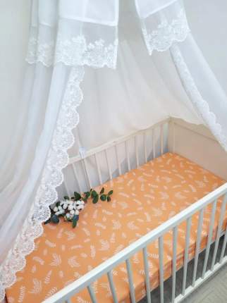 Простынь на резинке размером 60*120 см (для прямоугольного матраса), подойдет для новорожденных детей и детей ясельного  ...