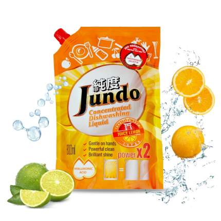 Гель Jundo Juicy Lemon эко для мытья посуды и детских принадлежностей 800 мл