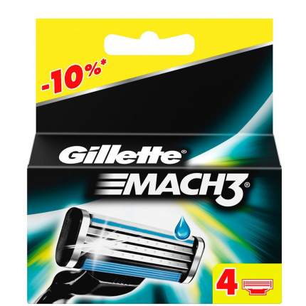 Сменные кассеты Gillette Mach3, 4 шт