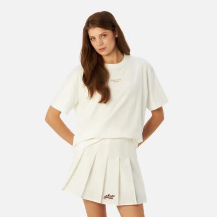 Футболка унисекс Самокат SC25016 с принтом, белая, S-M