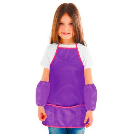 Фартук для труда с нарукавниками Brauberg, 44х55см, 3 кармана, фиолетовый (228358),   ...