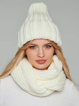 Комплект шапка и снуд женский Maxval KoW200202 молочный