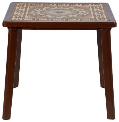 Стол для дачи Hoff Греческий орнамент 80276736 brown 80x80x71 см